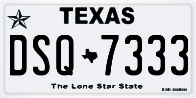 TX license plate DSQ7333