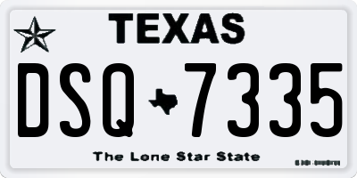 TX license plate DSQ7335