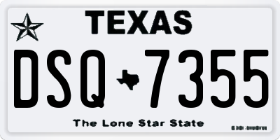 TX license plate DSQ7355