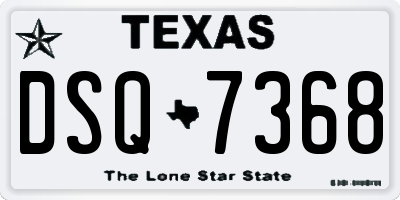 TX license plate DSQ7368