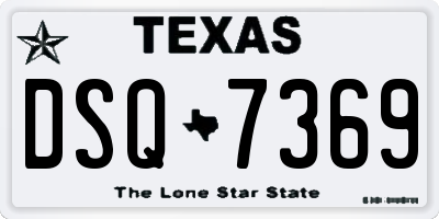 TX license plate DSQ7369