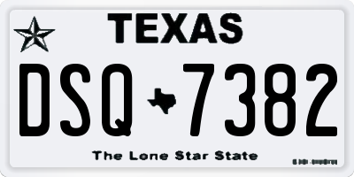 TX license plate DSQ7382