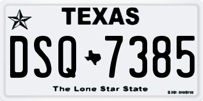 TX license plate DSQ7385