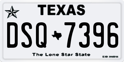 TX license plate DSQ7396