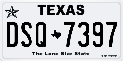 TX license plate DSQ7397
