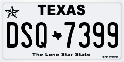 TX license plate DSQ7399