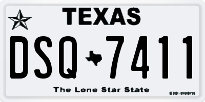 TX license plate DSQ7411