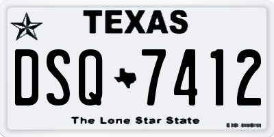 TX license plate DSQ7412
