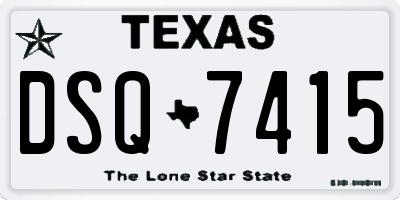 TX license plate DSQ7415