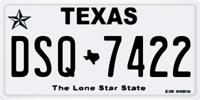 TX license plate DSQ7422