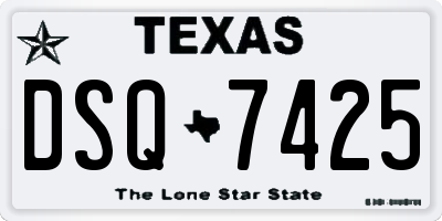 TX license plate DSQ7425