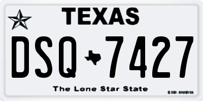 TX license plate DSQ7427