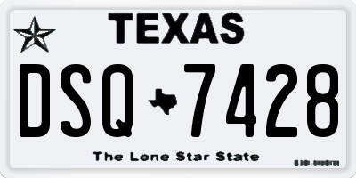 TX license plate DSQ7428