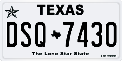 TX license plate DSQ7430