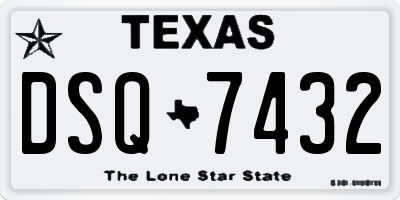 TX license plate DSQ7432