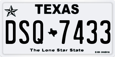 TX license plate DSQ7433