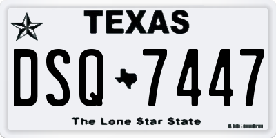 TX license plate DSQ7447