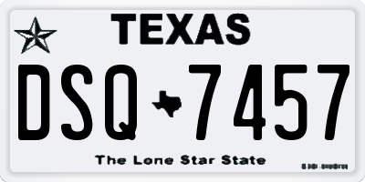 TX license plate DSQ7457