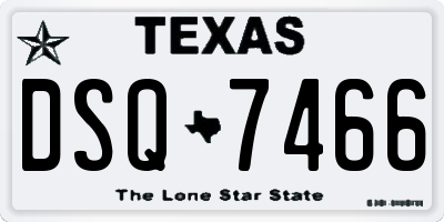 TX license plate DSQ7466