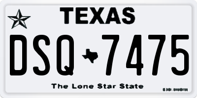 TX license plate DSQ7475