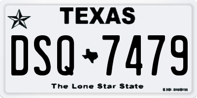 TX license plate DSQ7479
