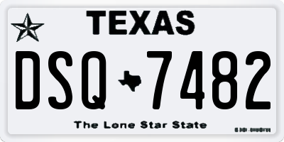 TX license plate DSQ7482