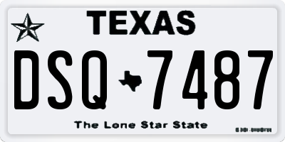 TX license plate DSQ7487