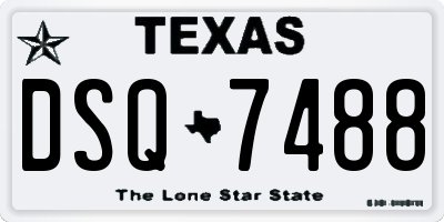 TX license plate DSQ7488