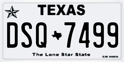 TX license plate DSQ7499