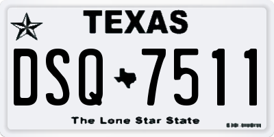 TX license plate DSQ7511