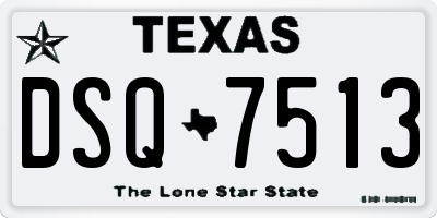 TX license plate DSQ7513