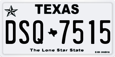 TX license plate DSQ7515