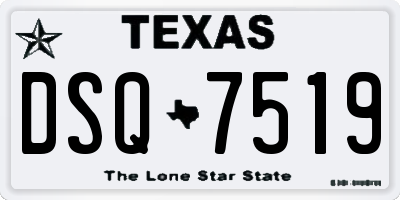 TX license plate DSQ7519