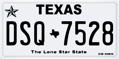 TX license plate DSQ7528