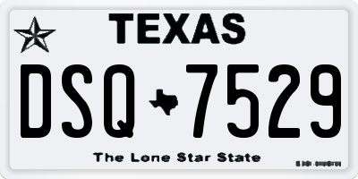 TX license plate DSQ7529