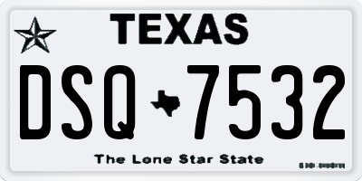 TX license plate DSQ7532