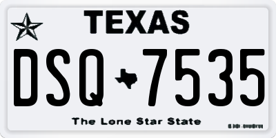 TX license plate DSQ7535