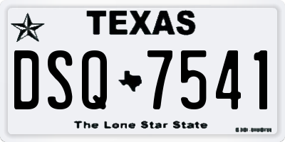 TX license plate DSQ7541