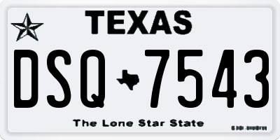TX license plate DSQ7543