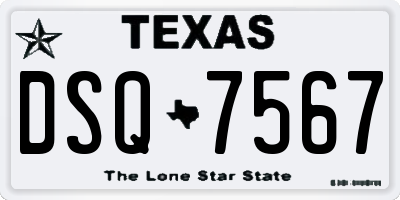 TX license plate DSQ7567
