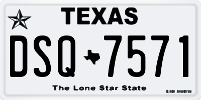 TX license plate DSQ7571