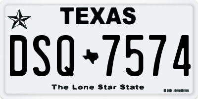 TX license plate DSQ7574