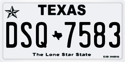 TX license plate DSQ7583