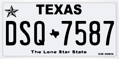 TX license plate DSQ7587