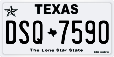 TX license plate DSQ7590