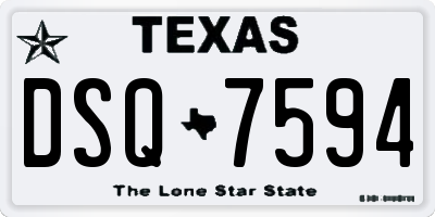 TX license plate DSQ7594