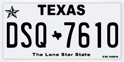 TX license plate DSQ7610