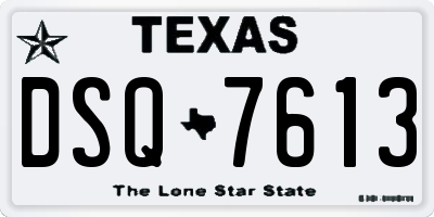 TX license plate DSQ7613