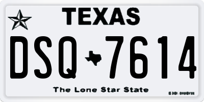 TX license plate DSQ7614