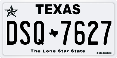 TX license plate DSQ7627